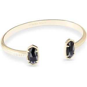 image:imageKendra Scott Elton Cuff Bracelet for Women Fashion JewelryGOLD  BLACK OPAQUE GLASS