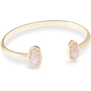 image:imageKendra Scott Elton Cuff Bracelet for Women Fashion JewelryGOLD  ROSE QUARTZ