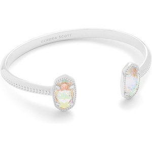 image:imageKendra Scott Elton Cuff Bracelet for Women Fashion JewelryRHODIUM  IRIDESCENT DICHROIC GLASS