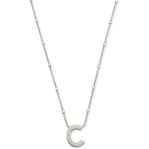 image:imageKendra Scott Letters AZ Pendant Necklace for Women Fashion Jewelry RhodiumPlated BrassLetter C
