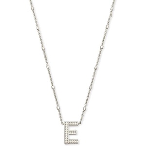 image:imageKendra Scott Letters AZ Pendant Necklace for Women Fashion Jewelry RhodiumPlated BrassLetter E