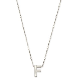 image:imageKendra Scott Letters AZ Pendant Necklace for Women Fashion Jewelry RhodiumPlated BrassLetter F