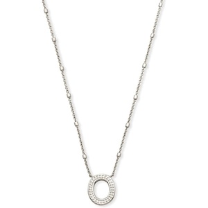 image:imageKendra Scott Letters AZ Pendant Necklace for Women Fashion Jewelry RhodiumPlated BrassLetter O