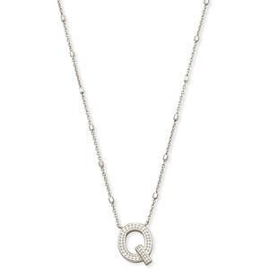 image:imageKendra Scott Letters AZ Pendant Necklace for Women Fashion Jewelry RhodiumPlated BrassLetter Q