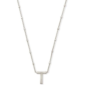 image:imageKendra Scott Letters AZ Pendant Necklace for Women Fashion Jewelry RhodiumPlated BrassLetter T