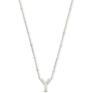 image:imageKendra Scott Letters AZ Pendant Necklace for Women Fashion Jewelry RhodiumPlated BrassLetter Y