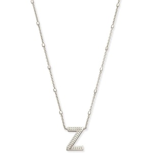 image:imageKendra Scott Letters AZ Pendant Necklace for Women Fashion Jewelry RhodiumPlated BrassLetter Z