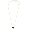 image:imageKendra Scott Ari Heart Adjustable Length Pendant Necklace for Women Fashion JewelryGOLD  BLACK DRUSY