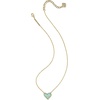 image:imageKendra Scott Ari Heart Adjustable Length Pendant Necklace for Women Fashion JewelryGOLD  BRIGHT AQUA DRUSY