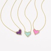 image:imageKendra Scott Ari Heart Adjustable Length Pendant Necklace for Women Fashion JewelryGOLD  BRIGHT AQUA DRUSY