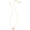 image:imageKendra Scott Ari Heart Adjustable Length Pendant Necklace for Women Fashion JewelryGOLD  BUBBLEGUM PINK OPAL