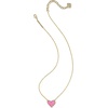 image:imageKendra Scott Ari Heart Adjustable Length Pendant Necklace for Women Fashion JewelryGOLD  HOT PINK DRUSY