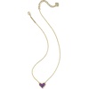 image:imageKendra Scott Ari Heart Adjustable Length Pendant Necklace for Women Fashion JewelryGOLD  PURPLE DRUSY
