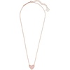 image:imageKendra Scott Ari Heart Adjustable Length Pendant Necklace for Women Fashion JewelryROSE GOLD  PINK DRUSY