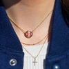 image:imageKendra Scott Baseball Short Pendant Necklace Fashion Jewelry for WomenRHODIUM