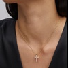 image:imageKendra Scott Cross Crystal Pendant Necklace Fashion Jewelry for WomenGOLD  WHITE CRYSTAL