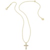 image:imageKendra Scott Cross Crystal Pendant Necklace Fashion Jewelry for WomenGOLD  WHITE CRYSTAL