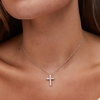 image:imageKendra Scott Cross Crystal Pendant Necklace Fashion Jewelry for WomenRHODIUM  WHITE CRYSTAL