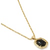 image:imageKendra Scott Daphne Small Long Pendant Necklace 14k GoldPlated Brass  Natural Mother Of Pearl Tiger StripedGOLD  HAWKS EYE Tiger Striped