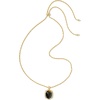 image:imageKendra Scott Daphne Small Long Pendant Necklace 14k GoldPlated Brass  Natural Mother Of Pearl Tiger StripedGOLD  HAWKS EYE Tiger Striped