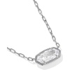 image:imageKendra Scott Elisa Luxe Pendant Necklace Fashion Jewelry for WomenRHODIUMWHITE CUBIC ZIRCONIA
