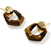 image:imageKendra Scott Embry Open Frame EarringsGOLD  DARK BROWN HAWKS EYE