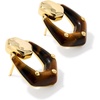 image:imageKendra Scott Embry Open Frame EarringsGOLD  DARK BROWN HAWKS EYE