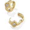 image:imageKendra Scott Mallory Crystal Huggie EarringsGOLD WHITE CZ