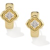 image:imageKendra Scott Mallory Crystal Huggie EarringsGOLD WHITE CZ