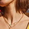 image:imageKendra Scott Mini Elisa 14k GoldPlated Satellite Short Pendant Necklace Fashion Jewelry for WomenGOLD  DICHROIC GLASS