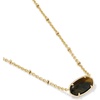 image:imageKendra Scott Tiger Striped Elisa Short Pendant NecklaceGOLD  DARK BROWN HAWKS EYE Tiger Striped