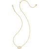 image:imageKendra Scott Tiger Striped Elisa Short Pendant NecklaceGOLD  NATURAL MOTHER OF PEARL Tiger Striped