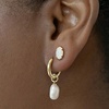 image:imageKendra Scott Willa Pearl Huggie Earrings in White Pearl Fashion Jewelry for WomenGOLD  WHITE PEARL