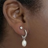 image:imageKendra Scott Willa Pearl Huggie Earrings in White Pearl Fashion Jewelry for WomenRHODIUM  WHITE PEARL