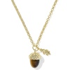 image:imageKendra Scott Acorn Short Pendant Necklace 14k GoldPlated Brass Brown Tigers Eye