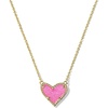 image:imageKendra Scott Ari Heart Adjustable Length Pendant Necklace for Women Fashion JewelryGOLD  HOT PINK DRUSY