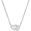 image:imageKendra Scott Ari Heart Emilie Pendant Necklace Fashion Jewelry for WomenRHODIUM  IVORY MOTHER OF PEARL AND IRIDESCENT DRUSY