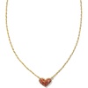 image:imageKendra Scott Ari Pave Crystal Heart Necklace Fashion Jewelry For WomenGOLD  GARNET
