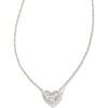 image:imageKendra Scott Ari Pave Crystal Heart Necklace Fashion Jewelry For WomenRHODIUM METAL  WHITE CUBIC ZIRCONIA