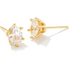 image:imageKendra Scott Cailin Crystal Stud Earrings in White Crystal Fashion Jewelry for WomenGOLD  WHITE CUBIC ZIRCONIA