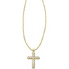 image:imageKendra Scott Cross Crystal Pendant Necklace Fashion Jewelry for WomenGOLD  WHITE CRYSTAL