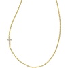 image:imageKendra Scott Cross Inline Pave Necklace 18k Gold Vermeil DemiFine Jewelry for Women White Topaz