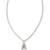 image:imageKendra Scott Crystal Letter Short Pendant Necklace Fashion Jewelry for WomenLetter A RHODIUMPLATED