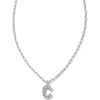 Letter C (RHODIUM-PLATED)