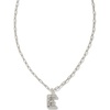 Letter E (RHODIUM-PLATED)