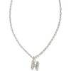 Letter H (RHODIUM-PLATED)