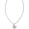 Letter W (RHODIUM-PLATED)