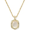 image:imageKendra Scott Daphne Small Long Pendant Necklace 14k GoldPlated Brass  Natural Mother Of Pearl Tiger StripedGOLD  NATURAL MOP Tiger Striped