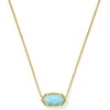 image:imageKendra Scott Elisa Pendant Necklace for Women Fashion Jewelry GoldPlated Brass Light Teal Kyocera Opal