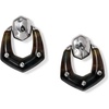 image:imageKendra Scott Embry Open Frame EarringsSILVER  DARK BROWN HAWKS EYE